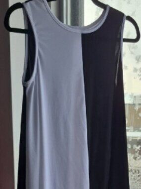 RAPZ STUNNING Sleeveless Asymmetrical 2-Tone Tunic (C16)